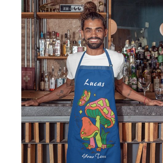 文字カスタムマッシュルームラバーエプロン エプロン