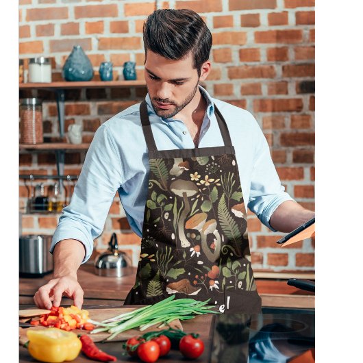 文字カスタムマッシュルームラバーエプロン エプロン