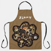 文字カスタムマッシュルームラバーエプロン エプロン (正面)