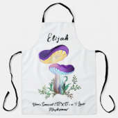 文字カスタムマッシュルームラバーエプロン エプロン (正面)