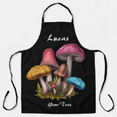 文字カスタムマッシュルームラバーエプロン エプロン (正面)