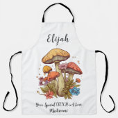文字カスタムマッシュルームラバーエプロン エプロン (正面)