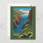 文字カスタムマデイラポルトガル ポストカード (正面/裏面)