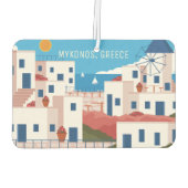 文字カスタムミコノスギリシャ カーエアーフレッシュナー (裏面)