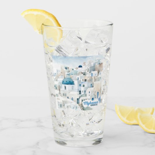 文字カスタムミコノスギリシャ タンブラーグラス (アイス正面)