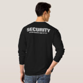 文字カスタムメンズセキュリティクルーのスタッフチームメンバ Tシャツ (裏面フル)