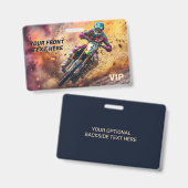 文字カスタムモトクロス バッジ (Front & Back)