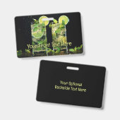 文字カスタムモヒトカクテル バッジ (正面＆裏面)