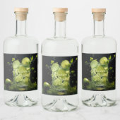 文字カスタムモヒトカクテル リキュールボトルラベル (ボトル)