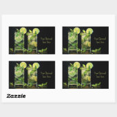 文字カスタムモヒトカクテル 長方形シール (シート)