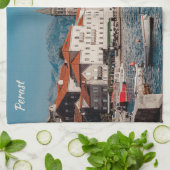 文字カスタムモンテネグロ キッチンタオル (折り畳み)