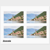 文字カスタムモンテネグロ 長方形シール (シート)