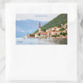 文字カスタムモンテネグロ 長方形シール (バッグ)