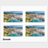 文字カスタムモンテネグロ 長方形シール (シート)