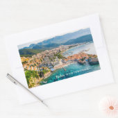 文字カスタムモンテネグロ 長方形シール (封筒)