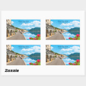 文字カスタムモンテネグロ 長方形シール (シート)