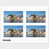 文字カスタムモンテネグロ 長方形シール (シート)