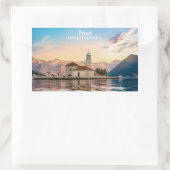 文字カスタムモンテネグロ 長方形シール (バッグ)