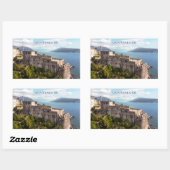 文字カスタムモンテネグロ 長方形シール (シート)