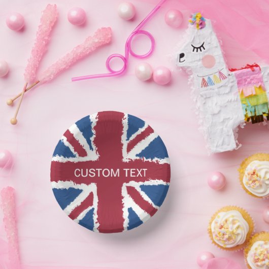文字カスタムユニオンジャック国旗のアートバイヒバワヴァ ペーパーボウル (パーティー)