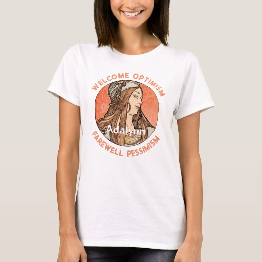 文字カスタムヨガ恋人先生ママ女性ギフト Tシャツ (正面)