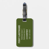 文字カスタムラッセル秋ラゲッジタグ ラゲッジタグ (裏面縦)