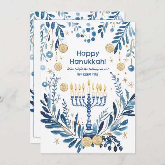 文字カスタムラディアントハヌカー開花 シーズンカード (正面/裏面)