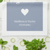 文字カスタムラブキッチンタオル キッチンタオル (折り畳み)