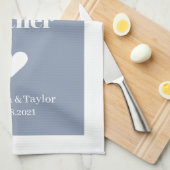 文字カスタムラブキッチンタオル キッチンタオル (四つ折り)