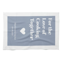 文字カスタムラブキッチンタオル