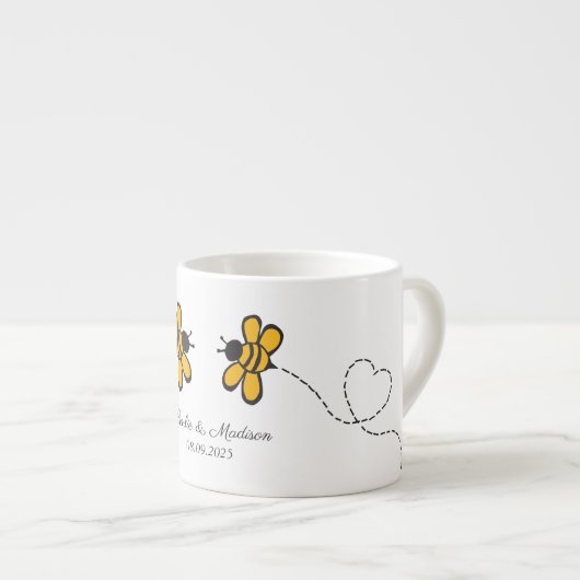 文字カスタムラブビー エスプレッソカップ (正面右)