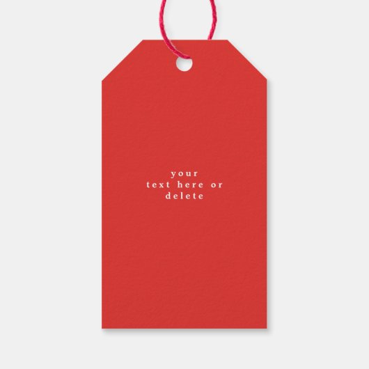 文字カスタムラブラブラブクリスマスクリスマス ギフトタグ (裏面)