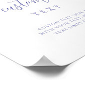 文字カスタムラベンダー、Script Monogram's 結婚 Sign ポスター (角)