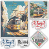 文字カスタムリスボンポルトガル シール (正面)