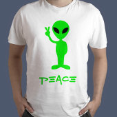 文字カスタムリトルグリーンマン Tシャツ