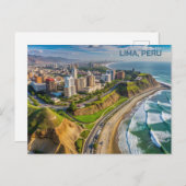文字カスタムリマ，ペルー ポストカード (正面/裏面)