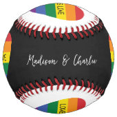 文字カスタムレインボーラブ ソフトボール (裏面)