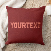 文字カスタムレッドブラウンレザールックダブルサイド クッション (ブランケット)