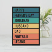 文字カスタムレトロサッカー恋人ファーザーズデイ シーズンカード (スタンド正面)