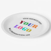 文字カスタムロゴおよびビジネス紙プレート ペーパープレート (アングル)