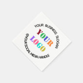 文字カスタムロゴとビジネスの宣伝用ナプキン スタンダードカクテルナプキン (角)