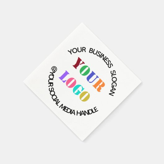 文字カスタムロゴとビジネスの宣伝用ナプキン スタンダードカクテルナプキン (角)