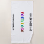 文字カスタムロゴビーチタオル ビーチタオル (正面)