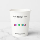 文字カスタムロゴ事業のプロモーション紙カップ 紙コップ (裏面)