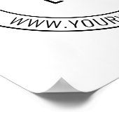 文字カスタムロゴ会社ポスタースタンプ ポスター (角)