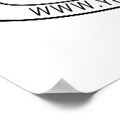 文字カスタムロゴ会社ポスタースタンプ ポスター (角)