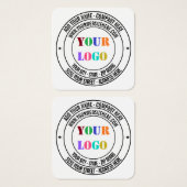 文字カスタムロゴ名アドレスウェブサイトプロモーション (正面&裏面)