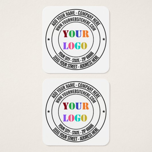 文字カスタムロゴ名アドレスウェブサイトプロモーション (正面&裏面)