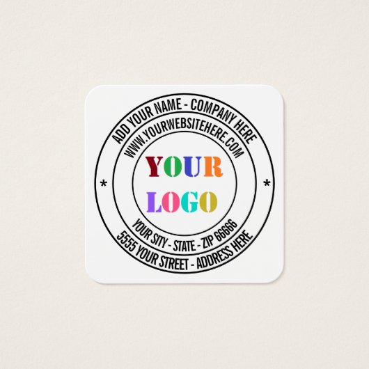 文字カスタムロゴ名アドレスウェブサイトプロモーション (正面)