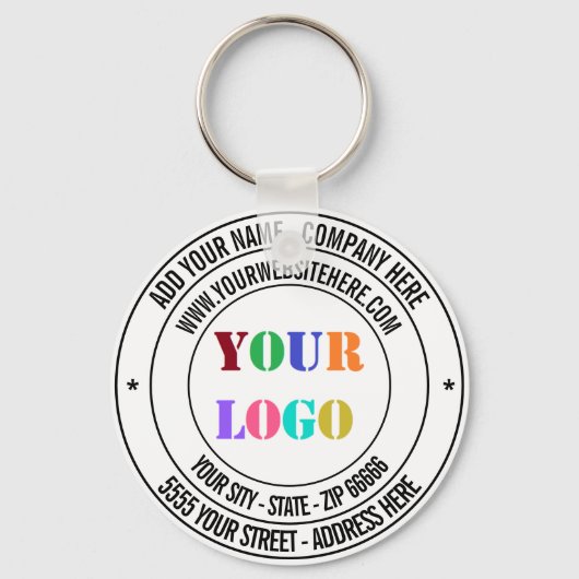 文字カスタムロゴ名アドレスウェブサイトプロモーション キーホルダー (正面)